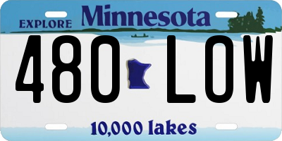 MN license plate 480LOW