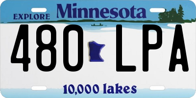 MN license plate 480LPA