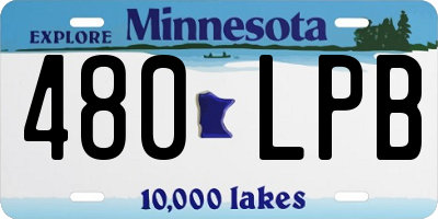 MN license plate 480LPB