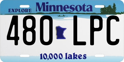 MN license plate 480LPC