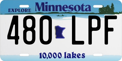 MN license plate 480LPF