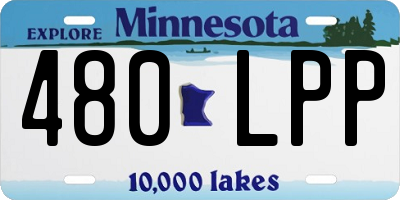 MN license plate 480LPP