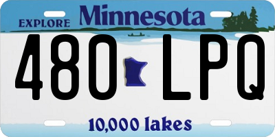 MN license plate 480LPQ