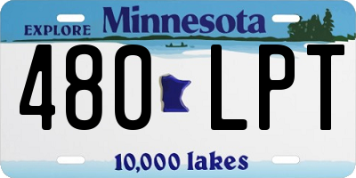 MN license plate 480LPT