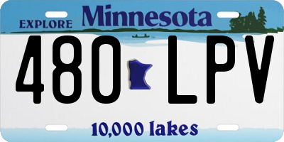 MN license plate 480LPV