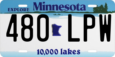 MN license plate 480LPW