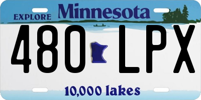 MN license plate 480LPX