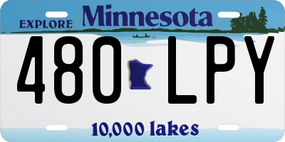 MN license plate 480LPY
