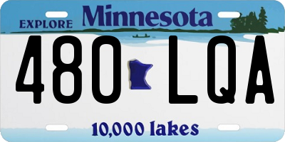MN license plate 480LQA