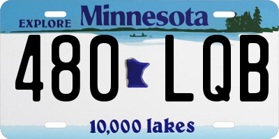 MN license plate 480LQB