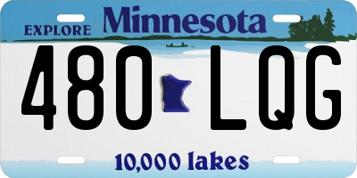 MN license plate 480LQG