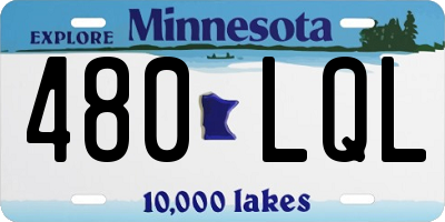 MN license plate 480LQL
