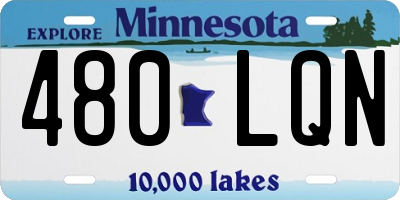 MN license plate 480LQN