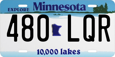 MN license plate 480LQR