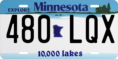 MN license plate 480LQX