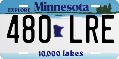 MN license plate 480LRE