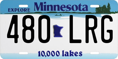 MN license plate 480LRG