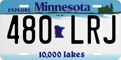 MN license plate 480LRJ