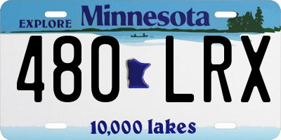 MN license plate 480LRX