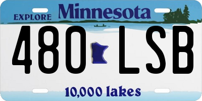 MN license plate 480LSB
