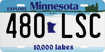 MN license plate 480LSC