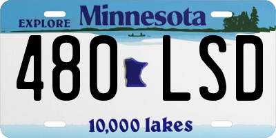 MN license plate 480LSD