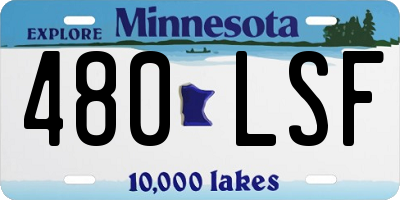 MN license plate 480LSF