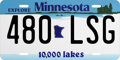 MN license plate 480LSG