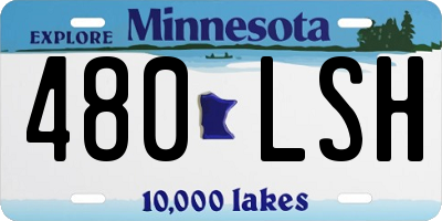 MN license plate 480LSH
