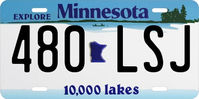 MN license plate 480LSJ