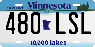 MN license plate 480LSL