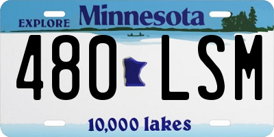 MN license plate 480LSM