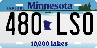 MN license plate 480LSO