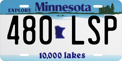 MN license plate 480LSP