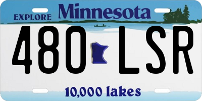 MN license plate 480LSR