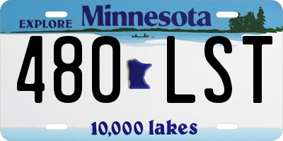 MN license plate 480LST