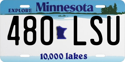 MN license plate 480LSU
