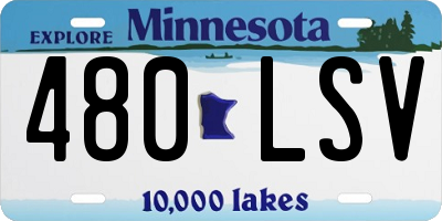 MN license plate 480LSV