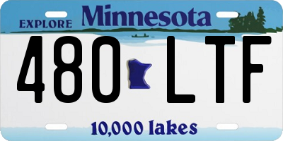 MN license plate 480LTF