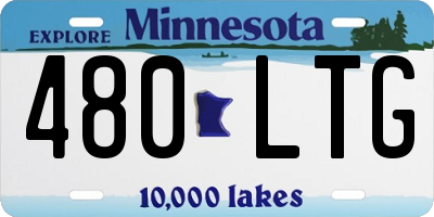MN license plate 480LTG