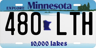 MN license plate 480LTH