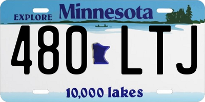 MN license plate 480LTJ