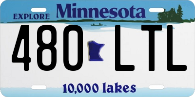 MN license plate 480LTL