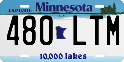 MN license plate 480LTM