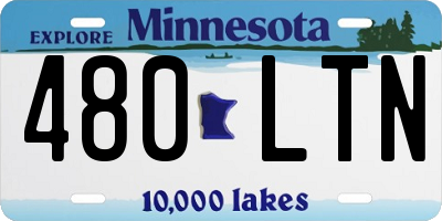 MN license plate 480LTN