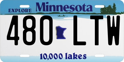 MN license plate 480LTW