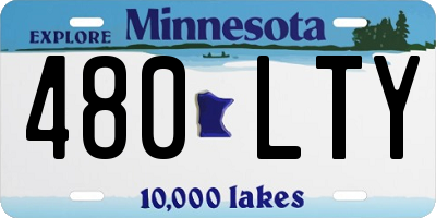 MN license plate 480LTY