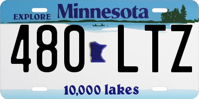 MN license plate 480LTZ