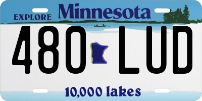 MN license plate 480LUD