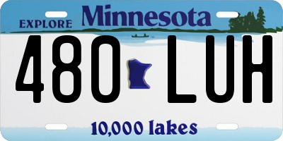 MN license plate 480LUH